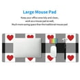 thumbnail image 5 of Rocae Heart Black Buffalo Plaid Gingham for Gaming Mouse Pad, Mouse Pad Large, Office Computer Keyboard Mousepad, Keyboard and Mouse Pad with Stitched Edges,31.5 x 11.8 in, 5 of 5