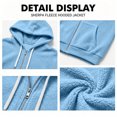 thumbnail image 4 of Resicozy Mens Zip Up Hoodies Long Sleeve Solid Color Hooded Sweatshirts Casual Fall Winter Track Jackets Sky Blue M, 4 of 7