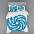 thumbnail image 2 of Ambesonne Blue Bedding Set 3 Pcs, Abstract Fractal, Twin XL, Blue, 2 of 3