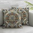 thumbnail image 3 of Leisuo Large Throw Pillow Covers Mustard Yellow and Black - Decorative Moroccan Pillows, Boho Room Decor for Couch, Bohemian Outdoor Case for Farmhouse, Ethnic Shams, 3 of 5