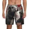 thumbnail image 2 of Picia Heart Guinea Pig Couple pattern Mens Swim Trunks with Compression Liner Stretch Beach Shorts Quick Dry with Zipper Pockets No-Chafing Board Shorts-Large, 2 of 9