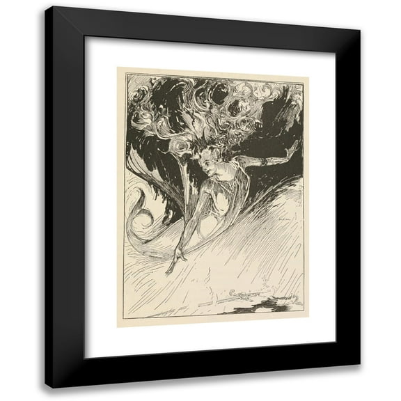 John Rea Neill 11x14 Black Modern Framed Museum Art Print Titled - The Sea Fairies Pl 31 (1911)