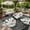 Leaf|black&beige, variant on QinaQin 8x10 FT Outdoor Rug,Waterproof Reversible Plastic Straw Rugs Modern Leaf Patio Rug Indoor Outdoor Carpet RV Mat for Deck Backyard Patio,Leaf Black&grey