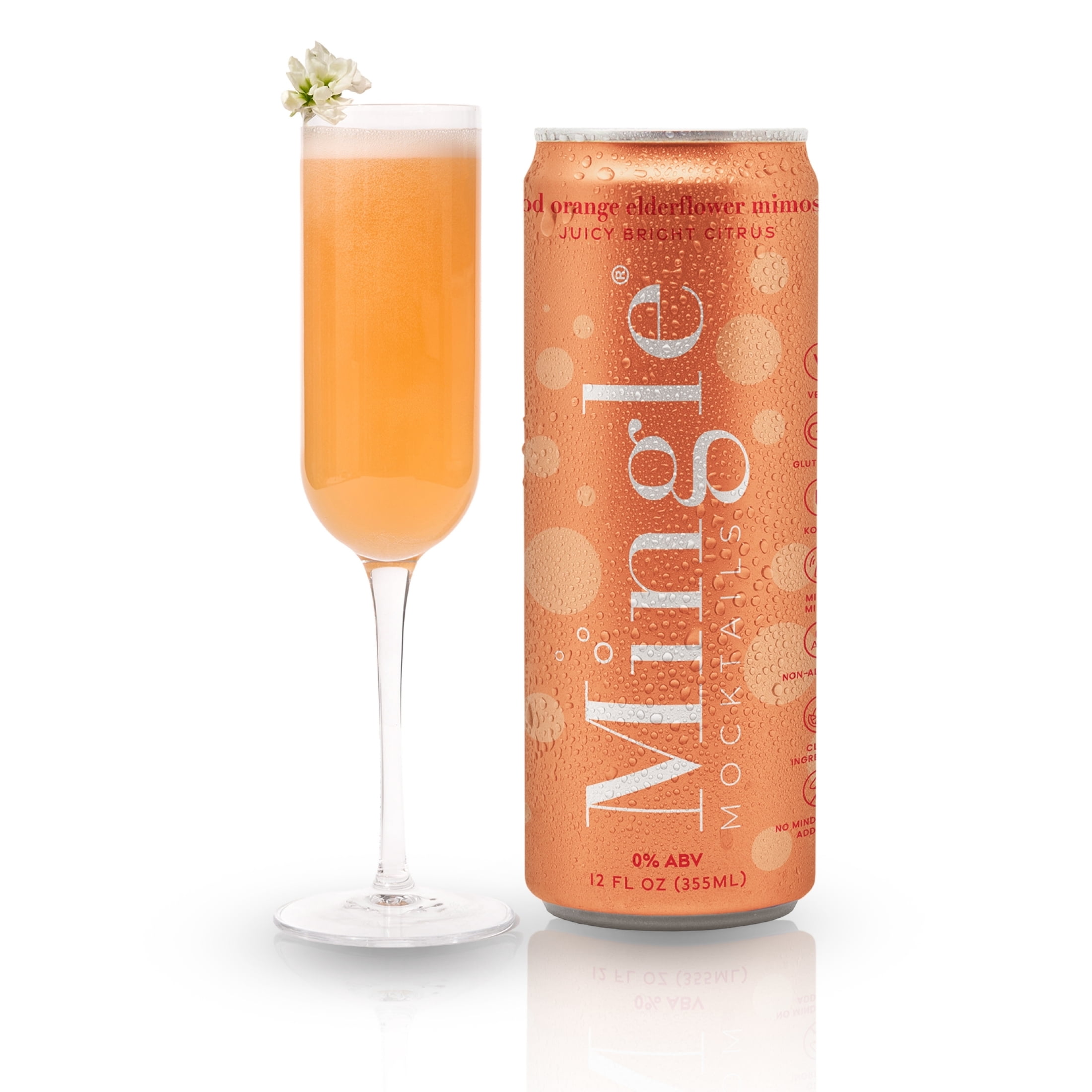Mingle Mocktails Blood Orange Elderflower Mimosa 4 Pack 12 fl oz