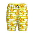thumbnail image 6 of Daiia Bananas On A Striped Mens Woven Stretch Pajama Short,Short Pajama Pants-Medium, 6 of 7