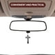 thumbnail image 4 of Adorno colgante de cruz para espejo retrovisor de coche, estilo vintage, de doble capa, para decoración interior de coche, de madera, estilo iglesia., 4 of 7