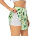 thumbnail image 2 of Disketp Avocado Print Women's Shorts Workout Shorts for Athletic Gym Running Shorts with Phone Pockets Medium, 2 of 8