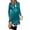 Blue, variant on Women's Fashion Casual Dress with Pockets, Decorative Buttons, Christmas Prints, Round Neck and Long Sleeves for Practical Holiday Wear,Beige,L
