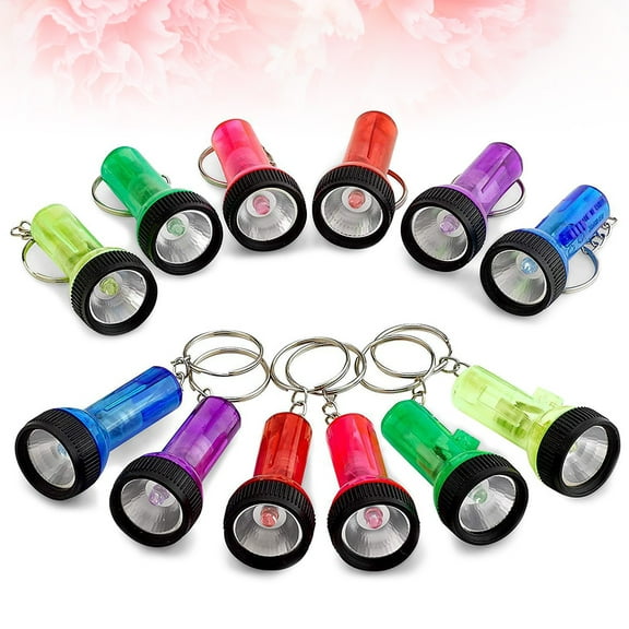 Raindrops Small Pocket Flashlight 24Pcs Mini Keyring Torch For Camping Hiking