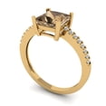 thumbnail image 2 of Clara Pucci 14K Yellow Gold 1.62ct Champagne Solitaire with Accents Ring, 2 of 8