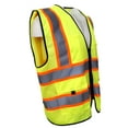 thumbnail image 2 of Mesh Perforated High Visibility Unisex Adult Size Zipper Reflective Worker Emergency Safety Neon Vest, 2 of 3