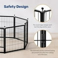 thumbnail image 6 of HealSmart Dog Playpen 24 Inch 8 Panels, Heavy Duty Metal Portable Pet Playpen Indoor Outdoor for Camping, Yard, RV, Garden Fence, Privacy Patio, Black, 6 of 7