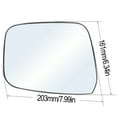 thumbnail image 3 of Left hand side-For Nissan Navara D40 Pathfinder R51 2005 - 2013 Driver & Passenger Door Side Wing Mirror Glass Heated Rearview Spherical Plate, 3 of 7