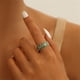 thumbnail image 4 of Anillos para mujer, regalos para mujer, anillo minimalista con diseño de hoja de oreja blanca para mujer, accesorios de joyería de compromiso, anillo para mujer y niña., 4 of 5