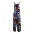 thumbnail image 2 of GXFC Womens Jumpsuit Suspender Wide Leg Overall Loose Bib Overalls, Summer Boho Button Up Baggy Jumpsuits Wide Legged Harem Pants, 2 of 10
