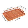 thumbnail image 3 of Kitchen Deep-fried Food Drain Basin Rectangle Crispy Tray Filter Mesh Fresh-keeping Basket Non-stick Oil Pan, 3 of 10
