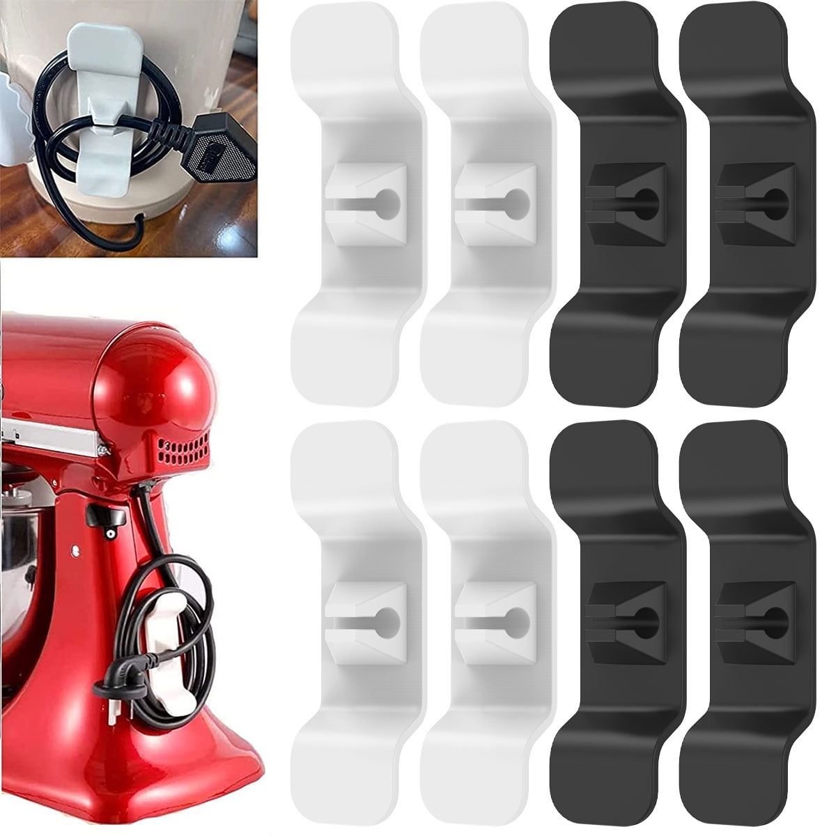 Retrok 8 Pack Rubber Cord Wrapper Cord Organizer for Kitchen Appliance