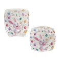 thumbnail image 4 of SCRAWLGOD Bunny Eggs Polka Dot White Easter Cover for Office Chair Seat Breathable Rotating Chair Cover Easy to Install Removable Anti-Dust High Back Chair Covers, 2 Pieces, 4 of 7