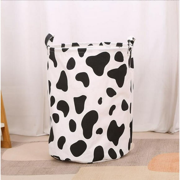 Laundry Toy Storage Organizer For Nursery Hamper Home Closet Kids Bedroom Laundry Baby Shelf Rould Cow Pattern