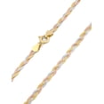 thumbnail image 2 of Cadena Gargantilla Dama Trenza 3 Oros Sólido 14K Amarillo Casa del Anillo, 2 of 6
