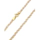 thumbnail image 2 of Cadena GARGANTILLA Casa del Anillo Trenza 3 Oros 10K 2.5 mm 45 cm, 2 of 6