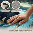 thumbnail image 6 of ODIKA 8'x10' Washable Area Rug Border Cabin Forest Wildlife Print Motif Motifs Fishing Lake Refined Structured for Dining Room, Large Office, Lounge, Non-Slip Chair-Friendly Mat, 6 of 7
