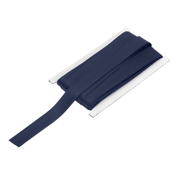 Uxcell Double Fold Bias Tape for Sewing 3/4 Inch x 12 Yards Satin Pre-fold Continuous Binding Tape for Seaming Quilting Hemming Binding DIY Crafts, Navy Blue