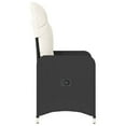 thumbnail image 4 of vidaXL Reclining Garden Chair Black, Cream White, 4 of 5