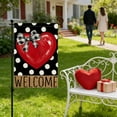 thumbnail image 5 of Valentine's Day Garden Flag 12.59x18.50 Inch Red Heart Hanging Yard Sign Double Sided Holiday Welcome Decor for Anniversary Wedding Valentines House Outdoor Decor(C), 5 of 6
