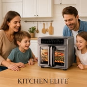 Kitchen Elite 26 Qt French Door Air Fryer Oven, Countertop Cooker with LED Display
