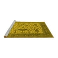 thumbnail image 2 of Ahgly Company Machine Washable Indoor Square Oriental Yellow Industrial Area Rugs, 7' Square, 2 of 4