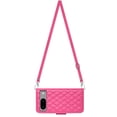 thumbnail image 4 of Elegant Case for Google Pixel 8A Wallet Case RFID Blocking Card Slots Holder with Shoulder&Crossbody Strap, Magnetic Folio Kickstand Handbag Flip Phone Cover for Google Pixel 8A, Rose, 4 of 8