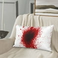 thumbnail image 7 of Hidden Zipper Pillowcases Red Splatter Pattern Lumbar Pillow Case Decorative Pillow Cases Bed Cushion Covers 14"x20", 7 of 7