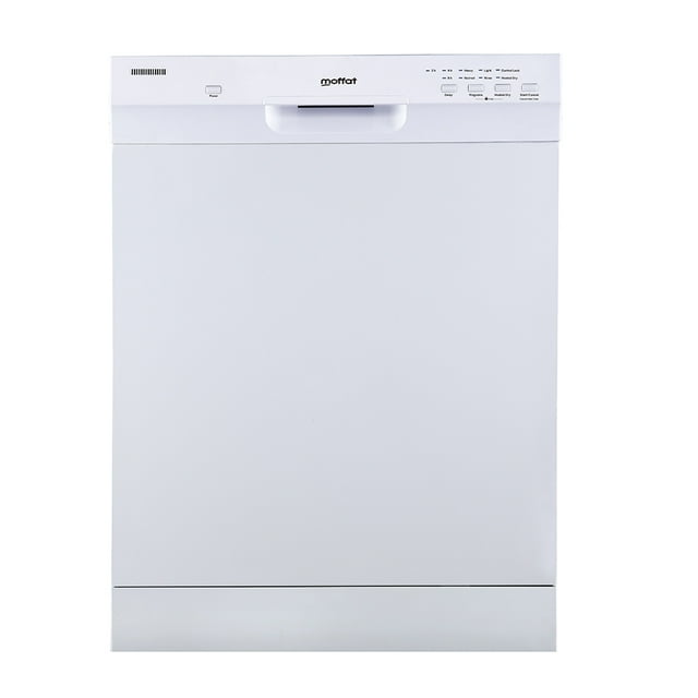 Moffat 24" Built-In Front Control Dishwasher with Stainless Steel Tall Tub White - MBF420SGPWW