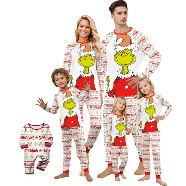 Matching Family Christmas Pajamas Set, Xmas Holiday PJs for Women/Men/Kids/Couples, Printed Loungewear Sleepwear (Men, 3XL)