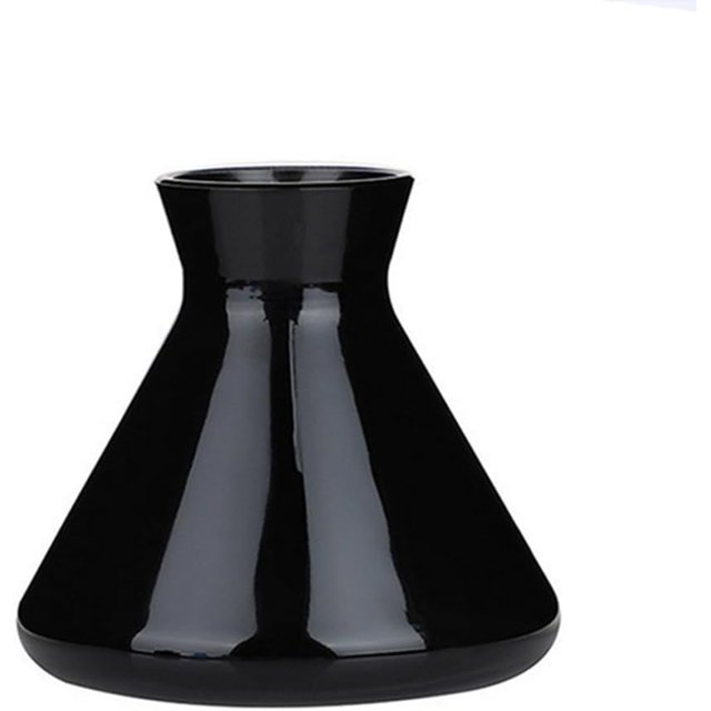 220ml/7.5oz Empty Refillable Glass Reed Diffuser Bottle Diffuser Jars Aromatherapy Storage Container Fragrance Accessories Use for DIY Replacement Reed Diffuser Sets (Black)