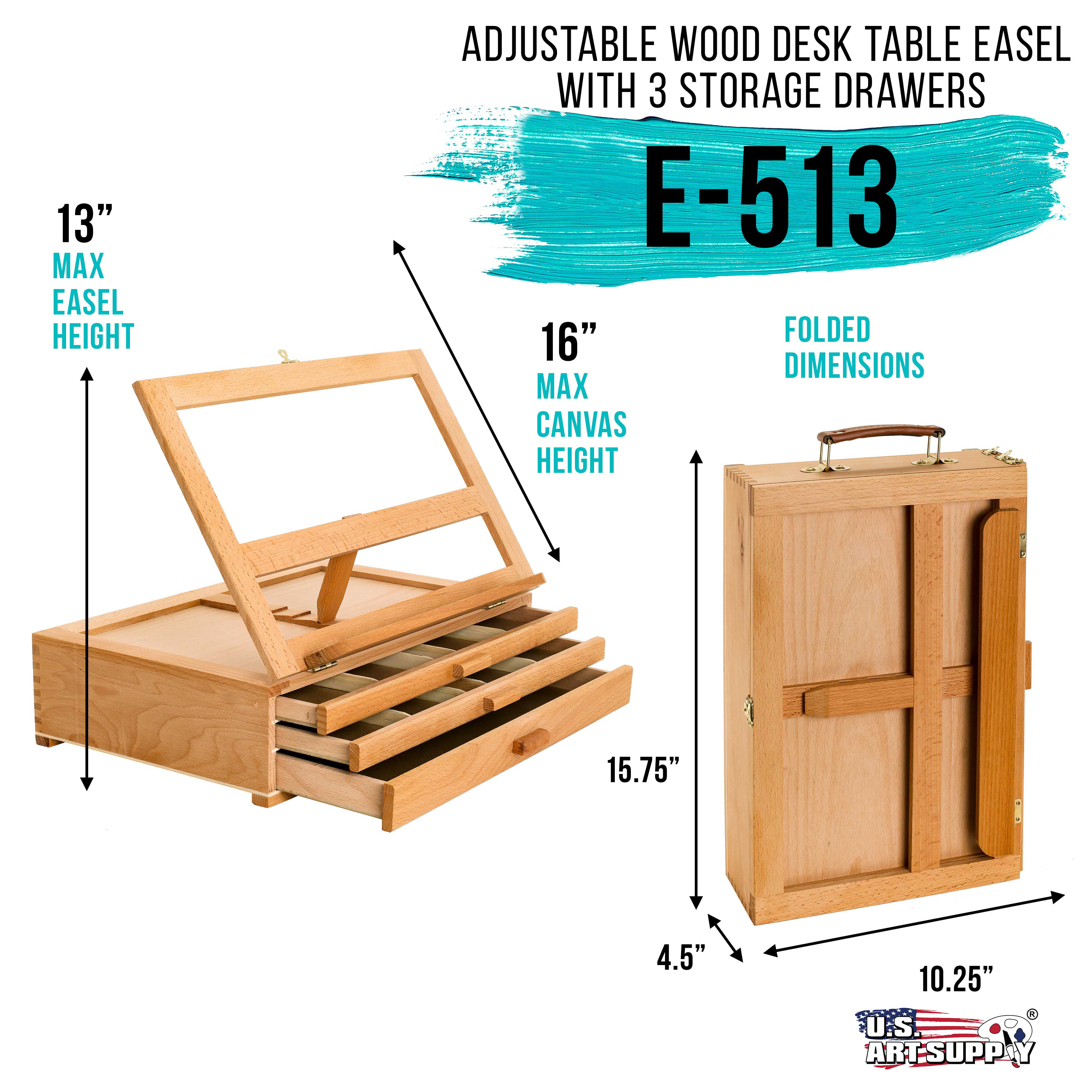 Review: Solana Adjustable Wood Desk Easel with Drawers - Armchair Arcade
