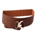 thumbnail image 2 of Women's Waist Seal Retro Faux Leatherelastic Extra Wide Belt Wild Dress Decoration, 2 of 2