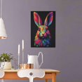 thumbnail image 5 of 16x24 inch Children'S Room Decorative Painting Colorful Rabbit,Home Room Decor Children'S Room Accessory,Indoor Bedroom,Living Room,Study Wall Art Decor Posters & Prints,Gift For Rabbit Lover, 5 of 6