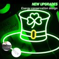 thumbnail image 6 of UPONRAY St. Patrick's Day Hat Neon Signs, 12.5"*12.5" Dimmable & USB-Powered LED Neon Light, Stylish Wall Decor for St. Patrick's Day Party, Home, Shop, Restaurant, Bar, 6 of 10