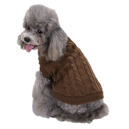 Dog Sweater Warm Pet SweaterBrown m code Rarida