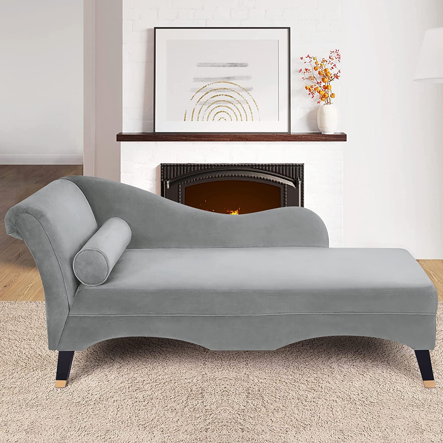 IDEALHOUSE Chaise Lounges Indoor Lounge Sofa (Grey)