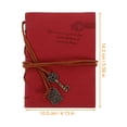 thumbnail image 4 of Classic Retro Vintage Style PU Cover String Key Bound Blank Notebook Notepad Travel Journal Diary Sketchbook (Red), 4 of 8