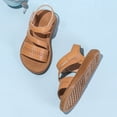 thumbnail image 7 of Duqingm Girls Summer Sandals Toddler Girls Sandals Soft Rubber Flats Summer Baby Flower Girl Shoes Coffee,1.5, 7 of 7