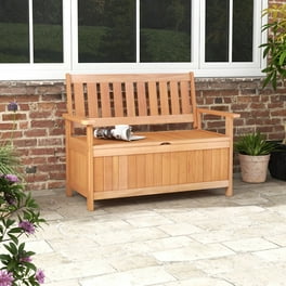 Storage Bench with Cushion 54.3 Poly Rattan Black Walmart