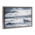 thumbnail image 3 of Stupell Industries Tidal Waves Clash Brown Framed Floater Canvas Wall Art design by Norm Stelfox, 17 x 25, 3 of 9