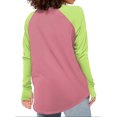 thumbnail image 3 of YUGYXL Women Tunics Tops Wear with Leggings Thumb Hole Long Sleeve Shirts Dressy Casual Crew Neck Tee Shirts Watermelon Red XXL, 3 of 5