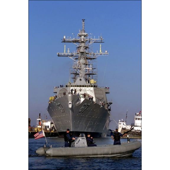 24"x36" Gallery Poster, 010914 N 0000X 002 USS Cole Refloat