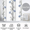thumbnail image 5 of Blue and White Floral Shower Curtain,Minimalist Flower Bathroon Shower Curtains,Mordern Bath Curtain Set with 12 Hooks 72x72in,Waterproof Polyester Fabric, 5 of 6