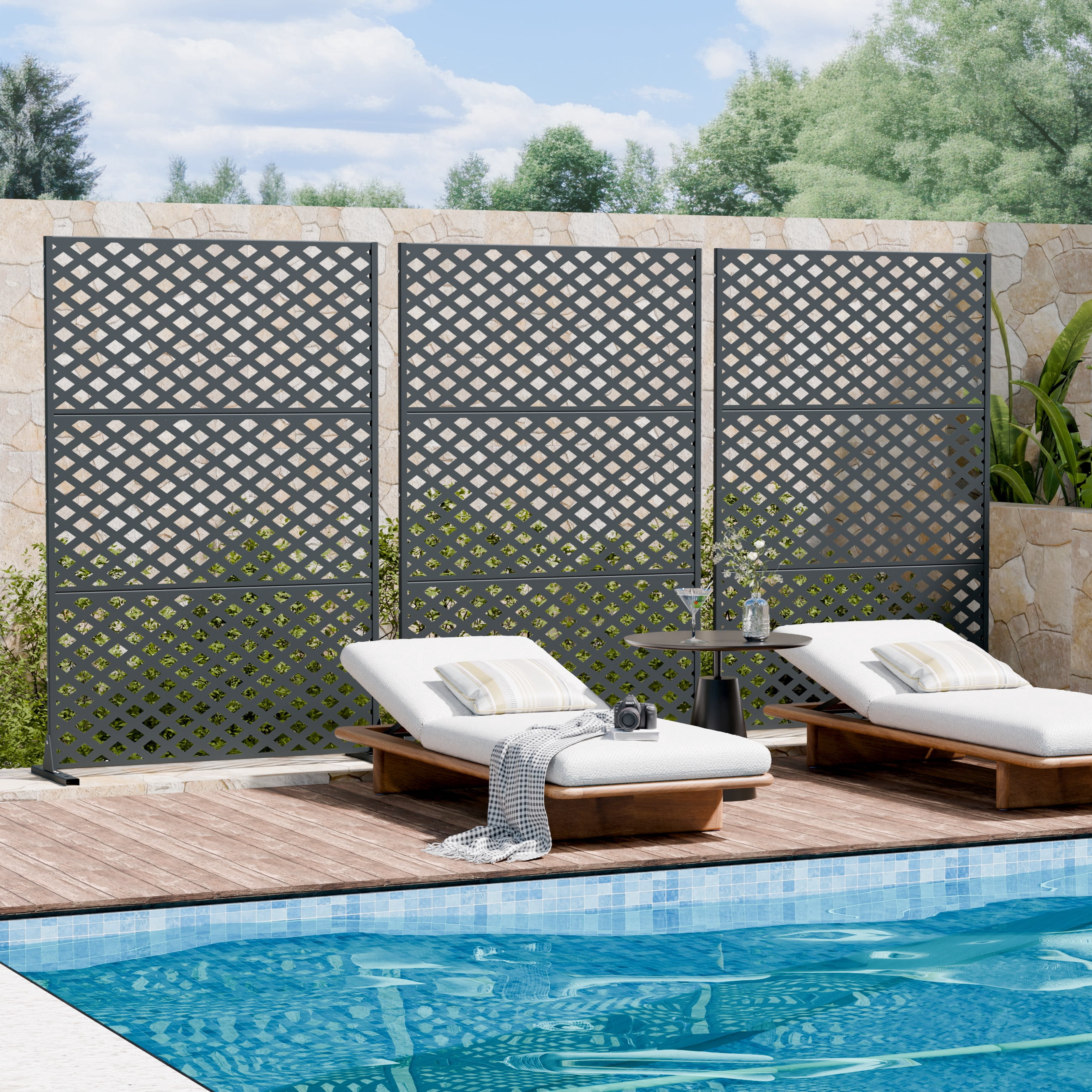 Metal Privacy Screen Fence Panel with Stylish Pattern